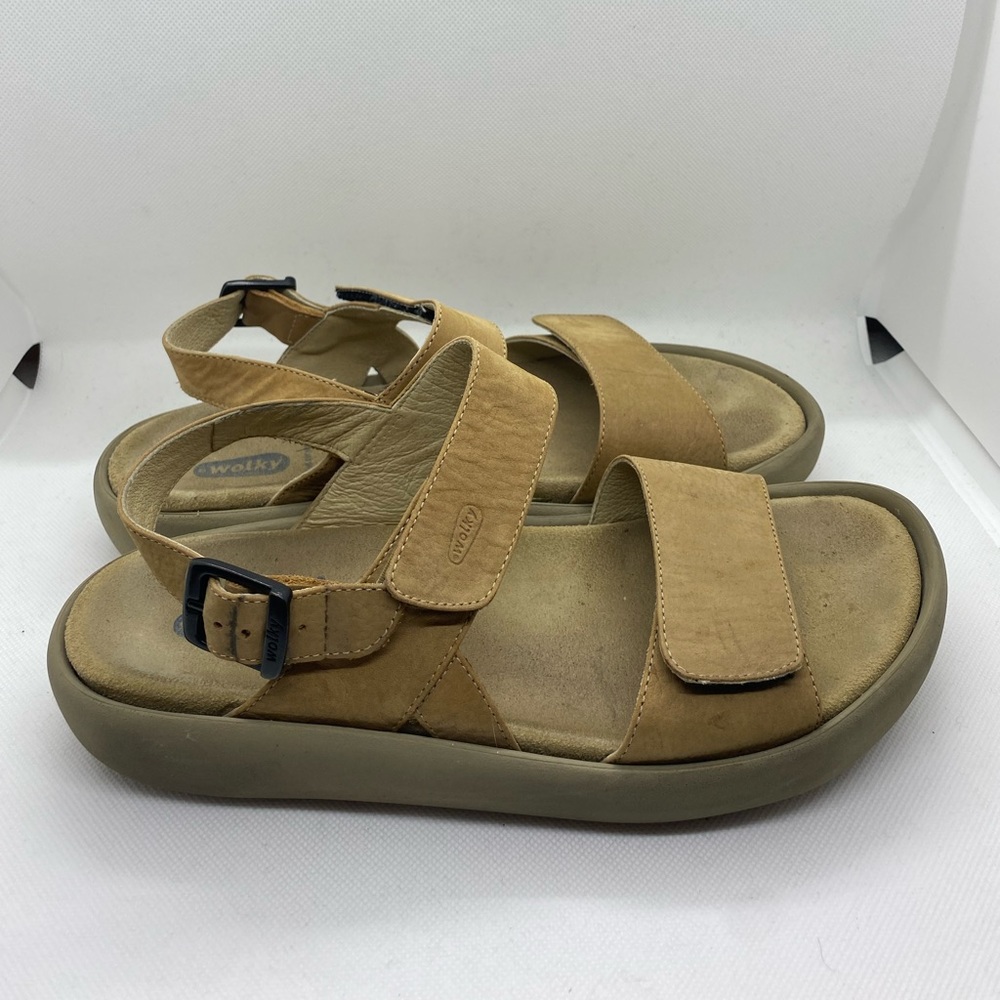 Wolky leather Velcro sandals